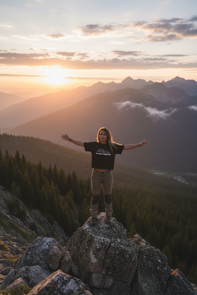 Martinis & Mountains Women's T-Shirt | Mountain Vacation Graphic Tee