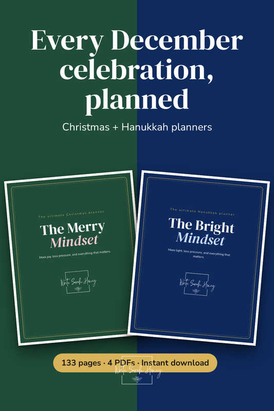 December Holidays Bundle,  Christmas and Hanukkah Planner Bundle, Printable + Fillable PDF, December Holiday Planner, Gift Tracker, Instant Download